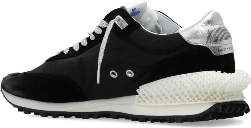 Golden Goose Zwarte Stof Suède Hardloop Marathon Sneakers Black Heren - Foto 8