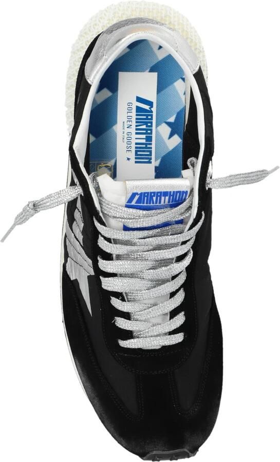Golden Goose Zwarte Stof Suède Hardloop Marathon Sneakers Black Heren - Foto 6