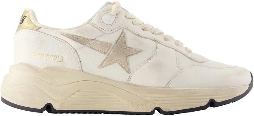 Golden Goose HARDLOOP NAPPA LEDER MET SUÈDE STERREN EN SPIEGEL HAK