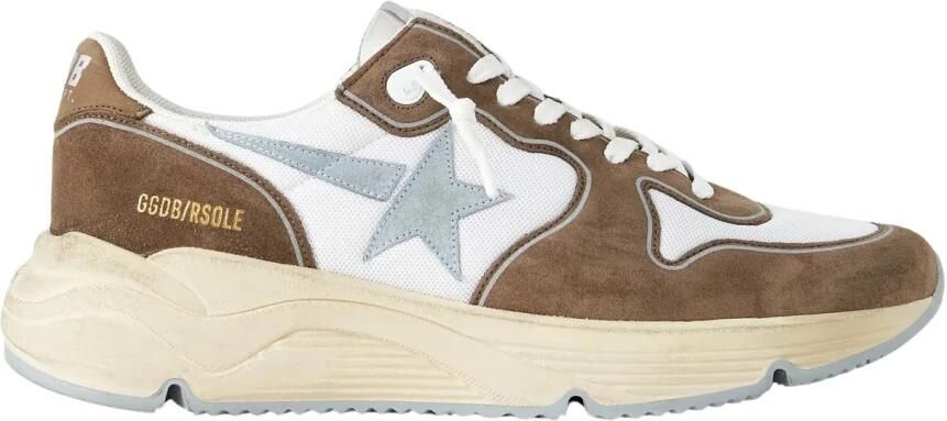 Golden Goose Beige Running Sneakers met Ster Patch