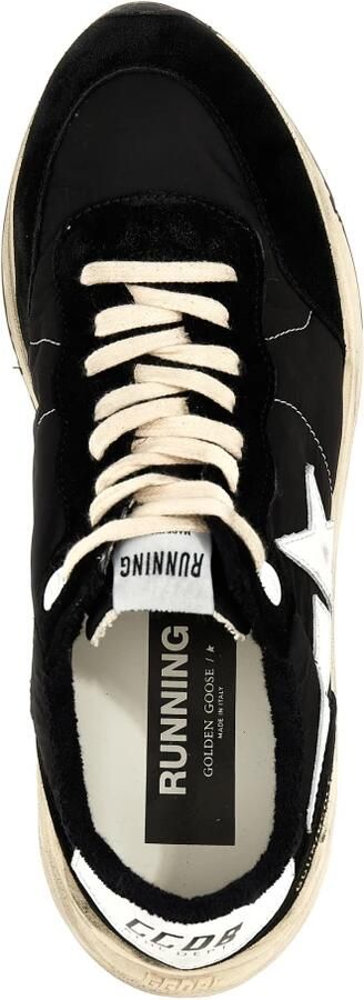 Golden Goose Zwarte Witte Hardloopschoenen met Nylon Bovenwerk en Suède Neus Zwart Heren - Foto 4