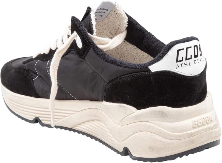 Golden Goose Zwarte Witte Hardloopschoenen met Nylon Bovenwerk en Suède Neus Zwart Heren - Foto 2
