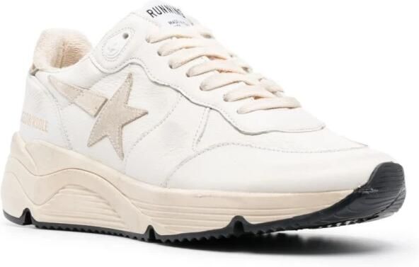 Golden Goose HARDLOOP NAPPA LEDER MET SUÈDE STERREN EN SPIEGEL HAK