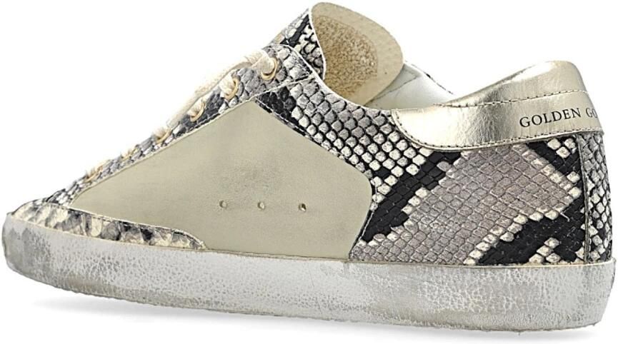 Golden Goose Low-Top Sneakers Grey Super Star Double Quarter Sneakers in grijs