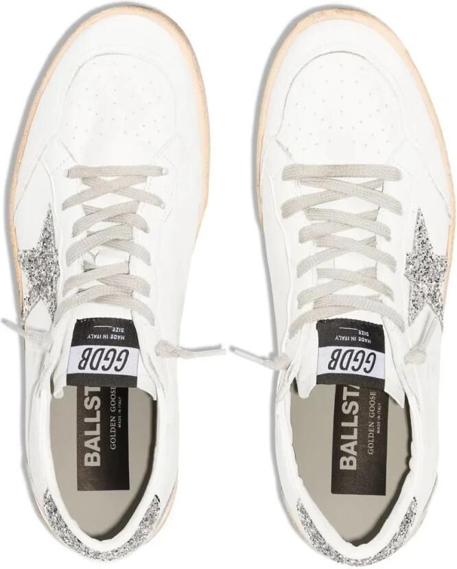 Golden Goose Witte Ballstar Sneakers met Glitter Ster en Hak White Dames - Foto 3