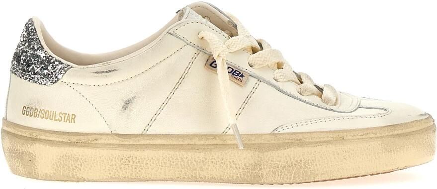 Golden Goose Low-Top Sneakers Low-Top White Leather Sneakers With Glitter Heel T in wit - Foto 3