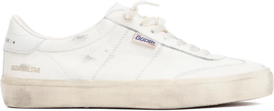 Golden Goose Witte leren sneakers met gebruikt effect White Heren - Foto 4