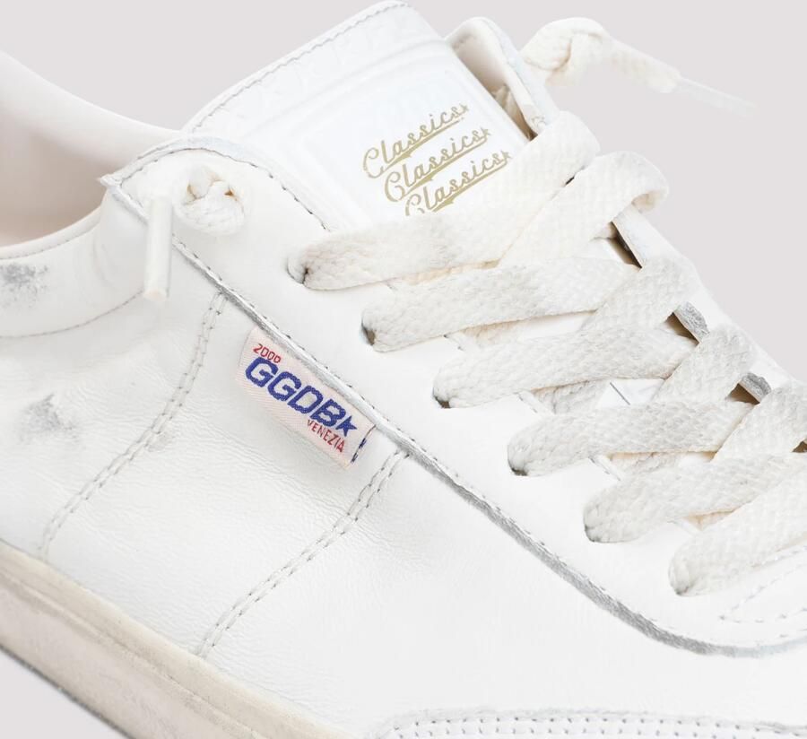 Golden Goose Witte leren sneakers met gebruikt effect White Heren - Foto 2