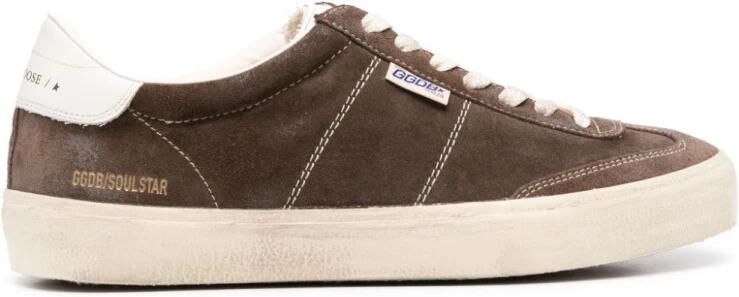 Golden Goose Soul Star Suede Lage Top Sneakers Brown Heren