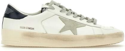 Golden Goose Blauwe Leren Sneakers met Ster Patch White