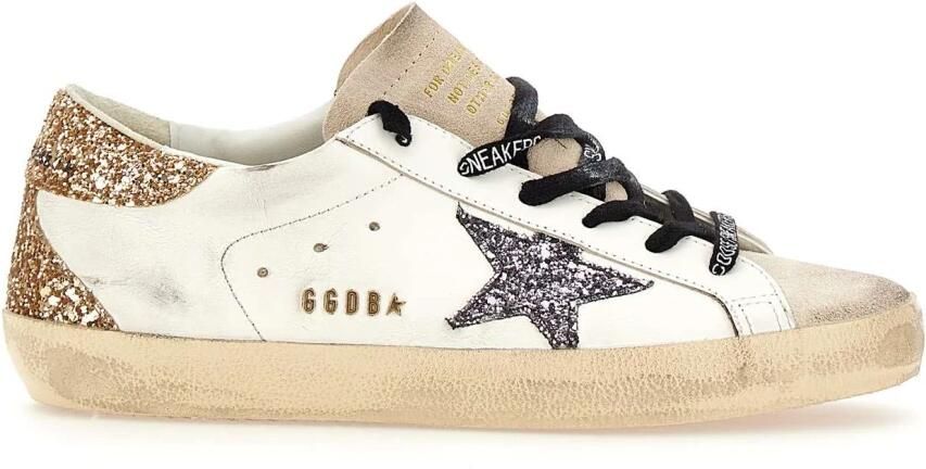 Golden Goose Glitter Ster Hak Leren Sneakers White Dames - Foto 7