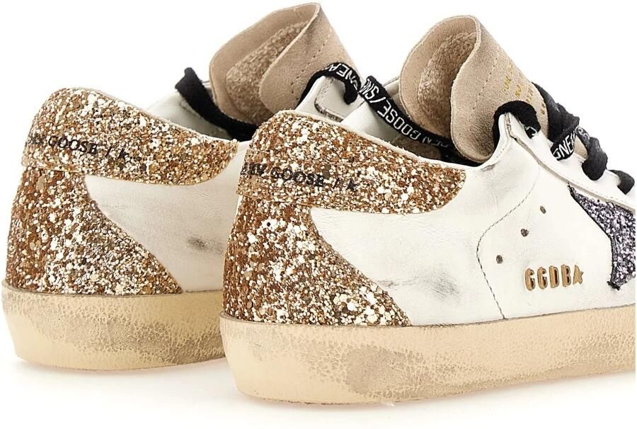 Golden Goose Glitter Ster Hak Leren Sneakers White Dames - Foto 4