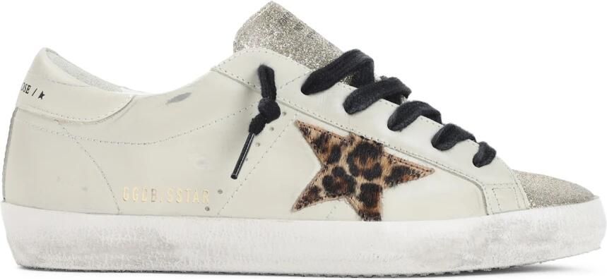Golden Goose Low-Top Sneakers Superstar Leather Upper Glitter Sneakers in wit - Foto 2