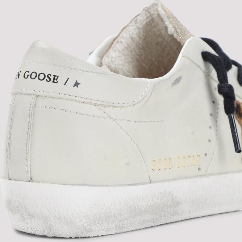 Golden Goose Low-Top Sneakers Superstar Leather Upper Glitter Sneakers in wit
