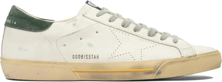 Golden Goose Witte Leren Sneakers Super Star Stijl