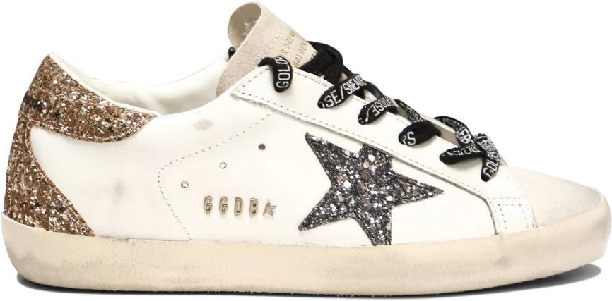 Golden Goose Glitter Ster Hak Leren Sneakers White Dames - Foto 3