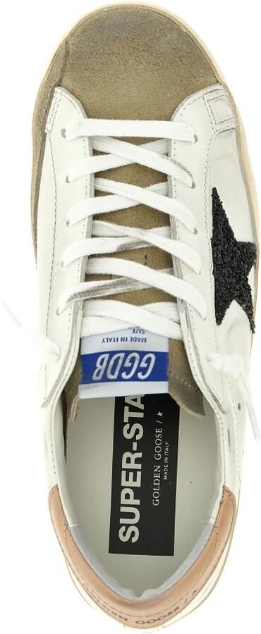 Golden Goose Low-Top Sneakers Super Star Glitter Sneaker in wit