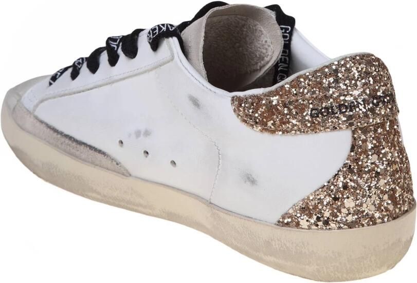 Golden Goose Glitter Ster Hak Leren Sneakers White Dames - Foto 5