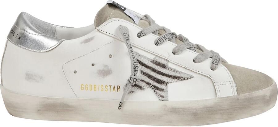 Golden Goose Witte Leren Sneakers met Animalier Ster - Foto 3