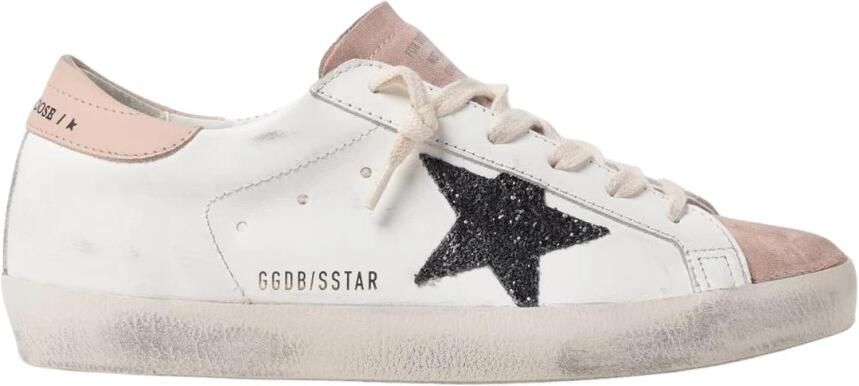 Golden Goose Low-Top Sneakers White Super Star Lace-Up Sneakers in wit