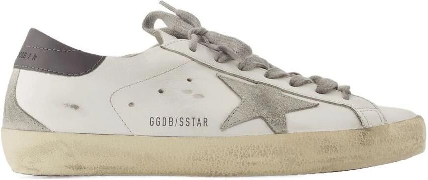 Golden Goose Leren sterrensneakers met suède patch