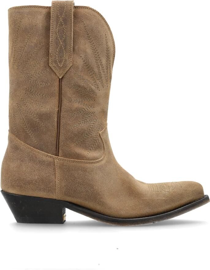 Golden Goose Wish Star Enkellaarsjes met Lage Hak