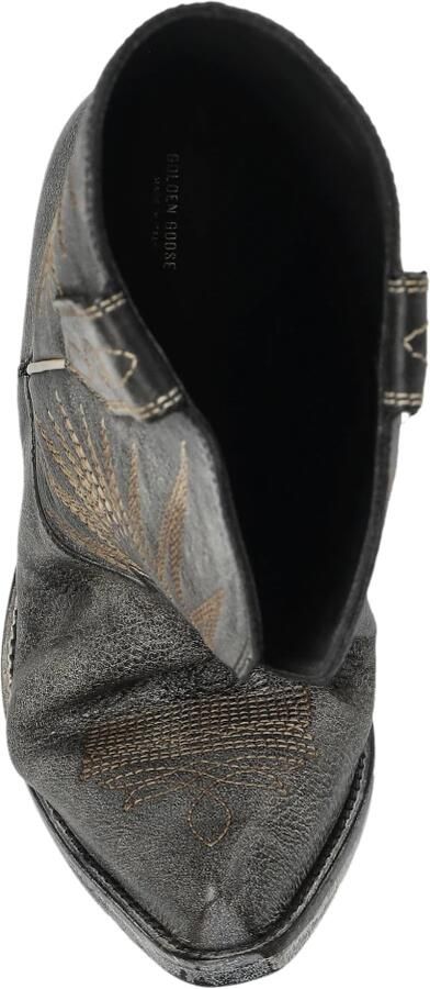 Golden Goose Puntige leren Texaanse laarzen met decoraties Black Dames - Foto 3