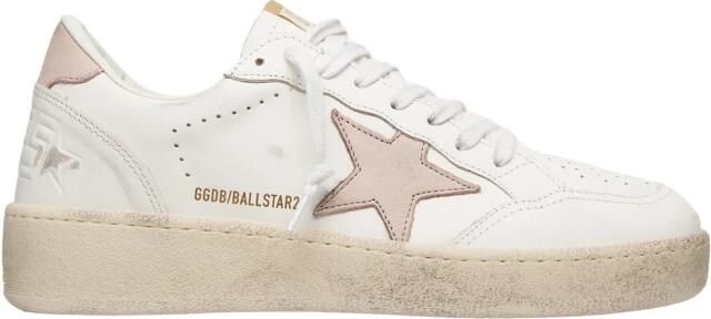 Golden Goose Witte Leren Sneakers met Vernietigend Effect White Dames