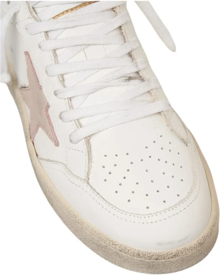 Golden Goose Witte Leren Sneakers met Vernietigend Effect White Dames