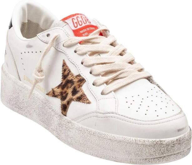Golden Goose Witte Leren Sneakers met Leo Ponyskin Ster - Foto 2