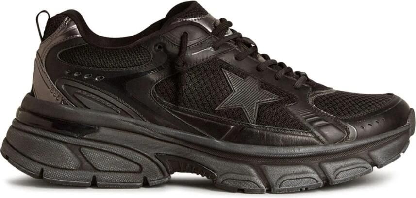 Golden Goose Zwarte Sneakers met Veters en Sterpatch - Foto 3