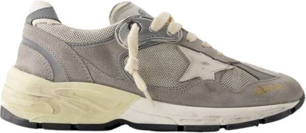 Golden Goose Hardlopende Vader Net Bovenwerk Suède Neus en Spoorleer Ster Gray