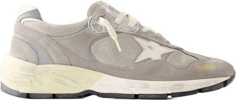 Golden Goose Hardlopende Vader Net Bovenwerk Suède Neus en Spoorleer Ster Gray