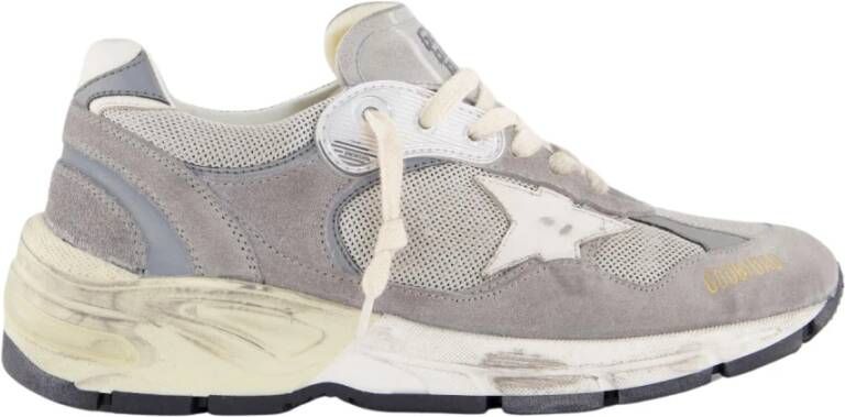 Golden Goose Hardlopende Vader Net Bovenwerk Suède Neus en Spoorleer Ster Gray