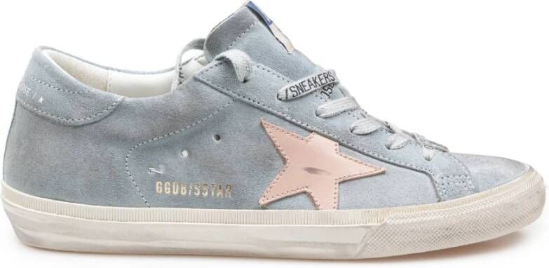 Golden Goose Low-Top Sneakers Dames Super-Star Sneaker Suede Blauw in blauw