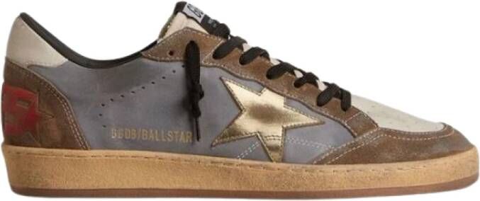 Golden Goose Grijze Suède Ster Veterschoenen