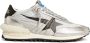 Golden Goose Metallic Star Print Sneakers Gray Dames - Thumbnail 1