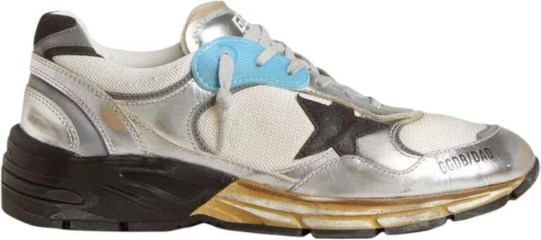 Golden Goose Mesh hardloopschoenen met leren details