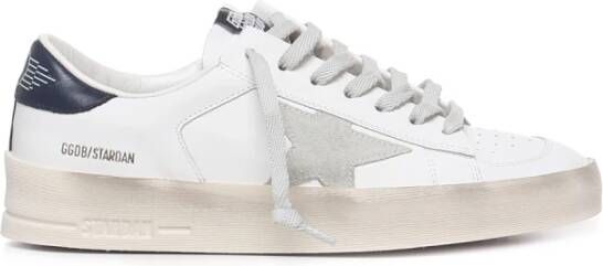 Golden Goose Verbeter je sneaker game met 10220 White Ice Black Stardan Leren Bovenwerk Suède Ster Glanzende Leren Hak Sneakers White Heren