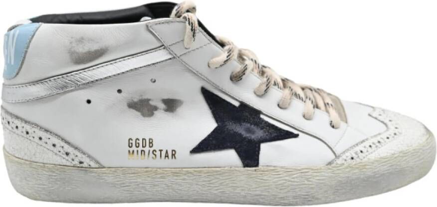 Golden Goose Klassieke Mid Star Sneakers Wit Zwart White Heren
