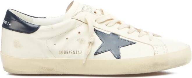 Golden Goose Beige Lace-Up Sneakers met Distressed Finish Beige Heren