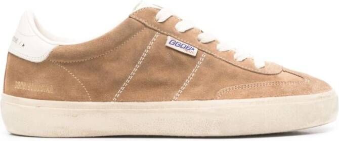 Golden Goose Koffiebruin Suède Logo Sneakers