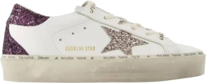 Golden Goose Bordeaux Wit Leer Suède Sneakers White Dames