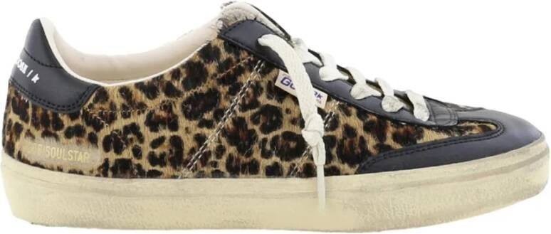 Golden Goose Leopard Soul Star Bruine Sneakers Brown Dames