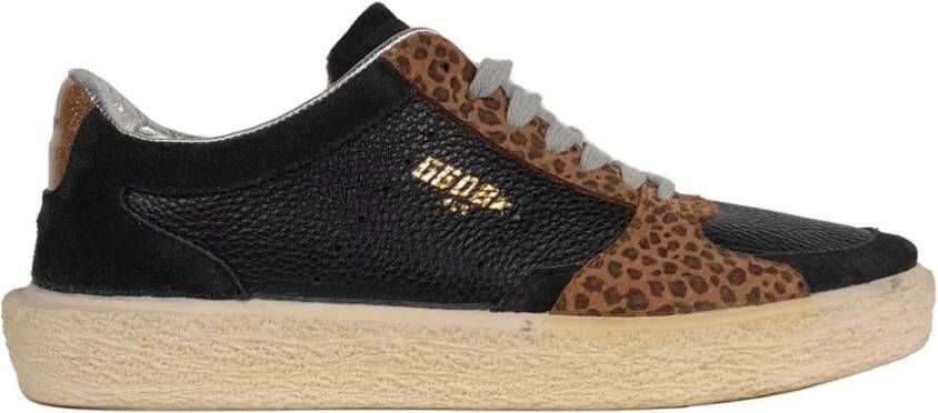 Golden Goose Leopard Superstar Leren Sneakers Black Dames