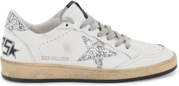 Golden Goose Witte Ballstar Sneakers met Glitter Ster en Hak White Dames - Foto 2