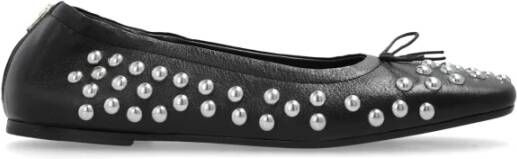 Golden Goose Amy Zip Closure Leather Ballet Flats in zwart