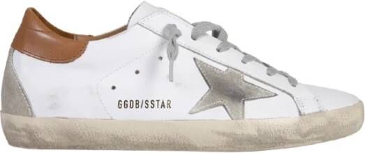 Golden Goose Leren Bovenwerk en Suède Ster Sneakers Wit Dames