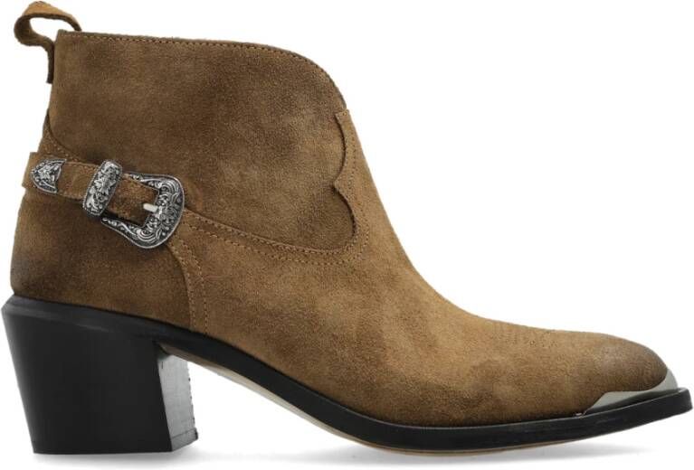 Golden Goose Leren enkellaarsjes met hak Patty