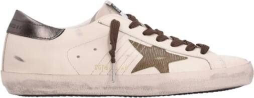 Golden Goose Leren Krokodillenprint Ster Hak Sneakers